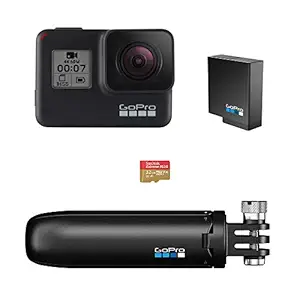 GoPro Hero 7 Black with Shorty, SD Card and Rechargeable Battery