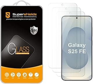 (3 Pack) Designed for Samsung (Galaxy S25 FE) Tempered Glass Screen Protector, Anti Scratch, Bubble Free