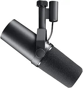 Shure SM7B Vocal Dynamic Microphone – XLR Studio Mic for Podcasting, Recording, Broadcasting, Streaming & Gaming – Smooth, Warm Sound, Rugged Build, Detachable Windscreen, Wide Frequency Range, Black