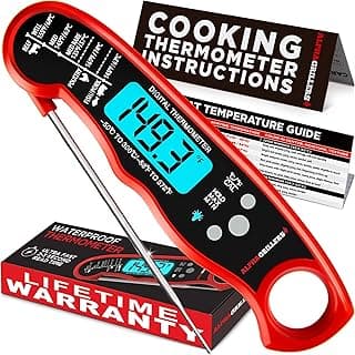 Alpha Grillers Meat Thermometer Digital – Instant Read Food Thermometer for Cooking & Grilling – Professional Kitchen Gift for Men, Dad & Mom